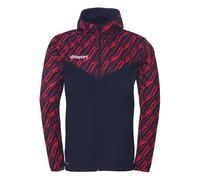 uhlsport Progressive 28 Multi Hood - Giacca sportiva da uomo, con cappuccio e colletto alto