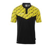 Uhlsport Progressive 28 Short Sleeve Polo Giallo,Nero M Uomo