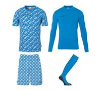 Uhlsport Progressive Bundle Short Sleeve Set Blu 8-9 Years Bambini