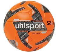 uhlsport Sala Classic Palla, Adulti Unisex, Arancione Fluore/Nero/Argento (Multicolore), 4