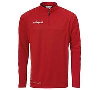 uhlsport Score 1/4 Zip Top, Maglia a Maniche Lunghe per Bambini, Rosso/Bianco, 140
