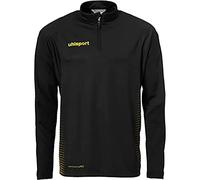 uhlsport Score 1/4 Zip Top T-Shirt, Unisex, Score 1/4 Zip Top, Giallo Fluo/Nero, XXL