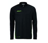 uhlsport Score 1/4 Zip Top T-Shirt, Unisex, Score 1/4 Zip Top, Verde Fluo/Nero, M