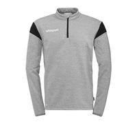 uhlsport Squad 27 1/4 Zip Top - Pullover Unisex, Dark Grau Melange/Schwarz,