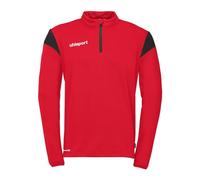 uhlsport Squad 27 1/4 Zip Top - Pullover Unisex, Rot/Schwarz,