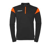 uhlsport Squad 27 1/4 Zip Top - Pullover Unisex, Schwarz/Fluo Orange,