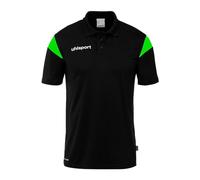 uhlsport Squad 27 - Polo da Uomo, Donna e Bambino, Maglietta con Colletto Polo, Verde Fluo/Nero, M