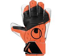 uhlsport Starter Resist Guanti da portiere per adulti e bambini, da calcio, adatti a qualsiasi superficie, anche erba artificiale, arancione fluo/bianco/nero