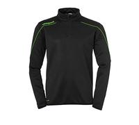 Uhlsport Stream 22 1/4 Zip Top Felpa, Uomo, Uomo, Felpa, 100220324, Nero/Verde Fluo (Fluo Green), 164