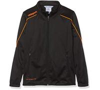 uhlsport Stream 22 Classic, Giacca Unisex-Bambini, Schwarz/Fluo Orange, 164
