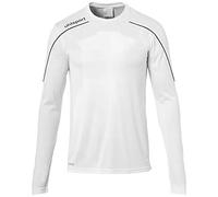 uhlsport Stream 22 Langarm, Maglietta Unisex-Bambini, Bianco/Nero, 140
