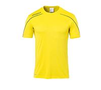 uhlsport Stream 22 - Maglia a Maniche Corte da Uomo, Uomo, Maglietta, 100347707, Giallo Limone/Nero, S