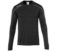 uhlsport Stream 22 - Maglia a Maniche Lunghe da Bambino, Bambini, Maglietta, 100347801, Schwarz/Weiß, 116