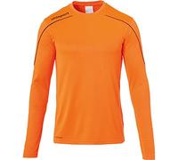 uhlsport Stream 22 - Maglia a Maniche Lunghe da Bambino, Bambini, Maglietta, 100347809, Fluo Arancio/Nero, 164