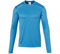 uhlsport Stream 22 - Maglia a Maniche Lunghe da Bambino, Bambini, Maglietta, 100347815, Cyan/Weiß, 116
