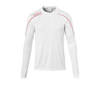 uhlsport Stream 22 - Maglia a Maniche Lunghe da Bambino, Bambini, Maglietta, 100347816, Bianco/Rosso, 116