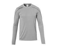 uhlsport Stream 22 Maglia a Maniche Lunghe da Uomo, Uomo, Maglietta, 100347825, Dark Grau Melange/Schwarz, L