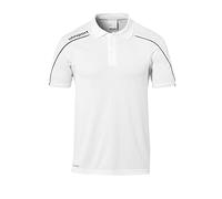 uhlsport Stream 22 - Polo da Bambino, Bambini, T-Shirt, 100220402, Bianco/Nero, 152