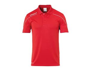 uhlsport Stream 22 - Polo da Bambino, Bambini, T-Shirt, 100220404, Rosso/Bianco, 164
