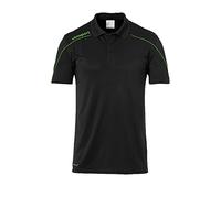 Uhlsport Stream 22 - Polo da Uomo, Uomo, Polo, 100220424, Nero/Verde Fluo (Fluo Green), 4XL