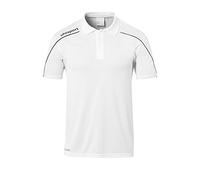 Uhlsport Stream 22 Polo Shirt, Uomo, White/Black (Bianco, Nero), 4XL