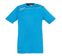 uhlsport Stream 3, Maglietta a Maniche Corte uomo, Blu - Blue - Cyan/blanc, FR : S (Taglia produttore : S)