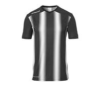 uhlsport Stripe 2.0 Kurzarm, Maglietta Bambini, Schwarz/Weiß, 164