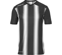 uhlsport Stripe 2.0 - Maglia a Maniche Corte da Bambino, Bambini, Maglietta, 100220501, Schwarz/Weiß, 152