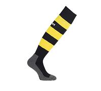 uhlsport Team PRO Essential Stripe Socken, Calze da Uomo, Nero/Giallo Limone, 33-36