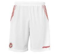 uhlsport Tunisia Shorts, Unisex, Tunisia Short, Bianco/Rosso, XXL