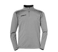 uhlsport Uomo Goal 1/4 Zip Top, Uomo, Goal 1/4 Zip Top, Dark Grey Melange/Schwarz, XXXL