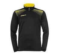 uhlsport Uomo Goal 1/4 Zip Top, Uomo, Goal 1/4 Zip Top, Nero/Giallo Limone, 128