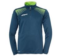 uhlsport Uomo Goal 1/4 Zip Top, Uomo, Goal 1/4 Zip Top, Petrol/Flash Grün, 164