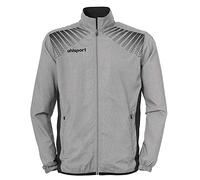 uhlsport Uomo Goal Giacca da Presentazione, Uomo, Goal PRÄSENTATIONSJACKE, Dark Grey Melange/Schwarz, 164