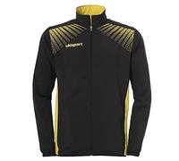 uhlsport Uomo Goal Giacca da Presentazione, Uomo, Goal PRÄSENTATIONSJACKE, Nero/Giallo Limone, 128