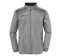 uhlsport Uomo Goal Pioggia Giacca, Uomo, Goal Regenjacke, Dark Grey Melange/Schwarz, 128