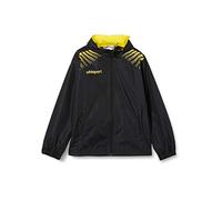 uhlsport Uomo Goal Pioggia Giacca, Uomo, Goal Regenjacke, Nero/Giallo Limone, M