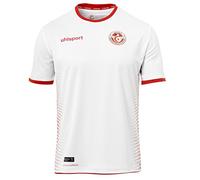 uhlsport Uomo Tunisia Shirt Team Maglia, Uomo, Tunisia Shirt, Bianco/Rosso, XL