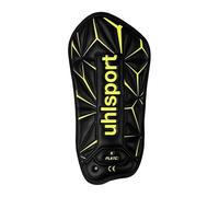 uhlsport X Plate parastinchi - Protezioni da calcio leggere e flessibili con manicotto di compressione, taglio anatomico e imbottitura elevata