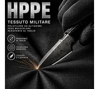 UHMWPE Tessuto antitaglio nero resistente a coltelli o armi appuntite classe 5