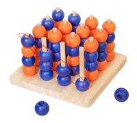 Uhngw 4 Gioco da Tavolo Strategico | Tridimensionale 4 In Linea Strategico In Legno - Puzzle Educativo Genitori-Figli Per Compleanno Viaggi Casa Serate Famigliari