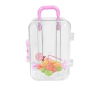 Uhngw Bomboniera mini bagaglio, mini scatola regalo trasparente per bagagli, scatola di imballaggio da viaggio per compleanno, matrimoni, decorazione vecchia casa, valigia Candy