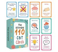 Uhngw Carte Mindfulness per Adulti | 110 Carte con Tecniche di Gestione Emotiva | Strumenti Portatili per Riflessione Personale e Attività | Discussioni Familiari per Adulti e Adolescenti