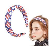 Uhngw Cerchietto per capelli antiscivolo per 4 luglio, decorazione colorata per giorno della commemorazione, accessorio per capelli morbido per yoga, allenamento, lavori domestici