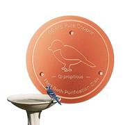 Uhngw Disco per la pulizia della vasca per uccelli in rame, disco di purificazione del bagno per uccelli con supporto a tre punti, per tutte le stagioni, purificatore per fontana per uccelli, per