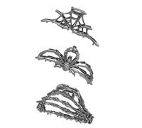 Uhngw Fermacapelli Artiglio Halloween, Fermaglio Per Capelli Portatile, Set da 3 con Presa Robusta Portatile per Donne Appassionate di Viaggi Fitness Maschere Festival all'Aperto