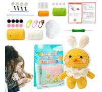 Uhngw Kit all'uncinetto per bambini, kit per animali all'uncinetto,Kit per uncinetto con per principianti all'uncinetto - Kit per imparare a lavorare all'uncinetto, set facile per l'uncinetto