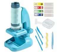 Uhngw Microscopio Giocattolo Per Bambini,Microscopio Con Luce LED Per Esperimenti Scientifici - Giocattolo Educativo per Primo Sviluppo con Attività ed Esperimenti per Bambini da 2+ Anni