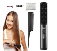 Uhngw Spazzola Piastra per Capelli,Ferro da Stiro | 4 Livelli Temperatura Riscaldamento Rapido Ferro Stira Anti Scottatura Styling Meno Più Lucido Capelli Lisci Luminosi Donna Casa