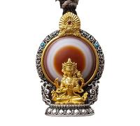 Uhngw Tibetan per tallone ciondolo, ciondolo totem buddista | Ciondolo cinese femminile,Trasferisci le perle della collana manjusri buona, spirituale per adulti per bambini uso quotidiano